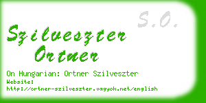 szilveszter ortner business card